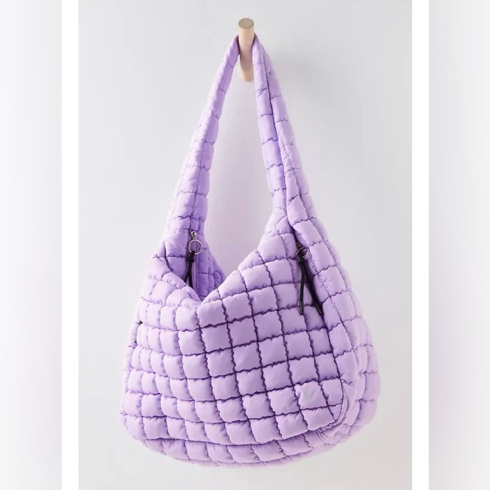 FREE PEOPLE Quilted Carryall Bag - Lavendar